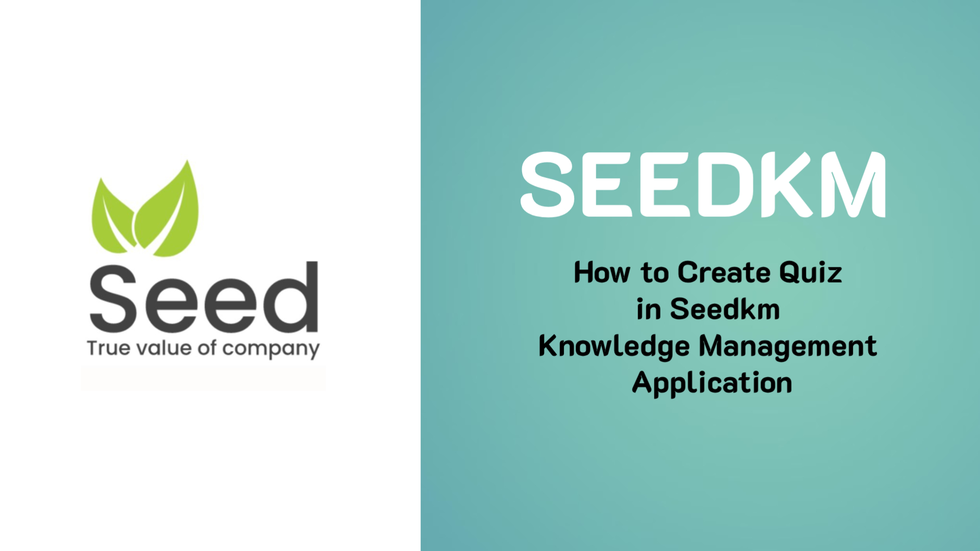 How to Create Quiz in Seedkm