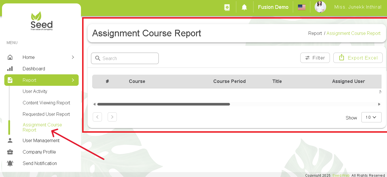 Assignment Course Report 